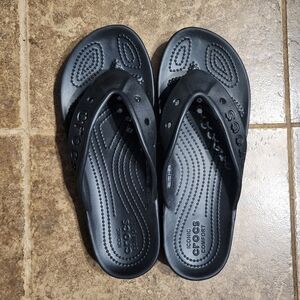 Black Crocs Flip Flops